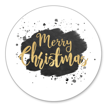 Kerst - Zwarte verf en gouden Merry Christmas